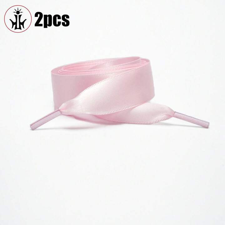 1pair Flat Wide Shoelaces For Ballet Shoes, Trainer Shoes, Sneakers, DIY Ribbon Satin Silk Shoe L... | SHEIN