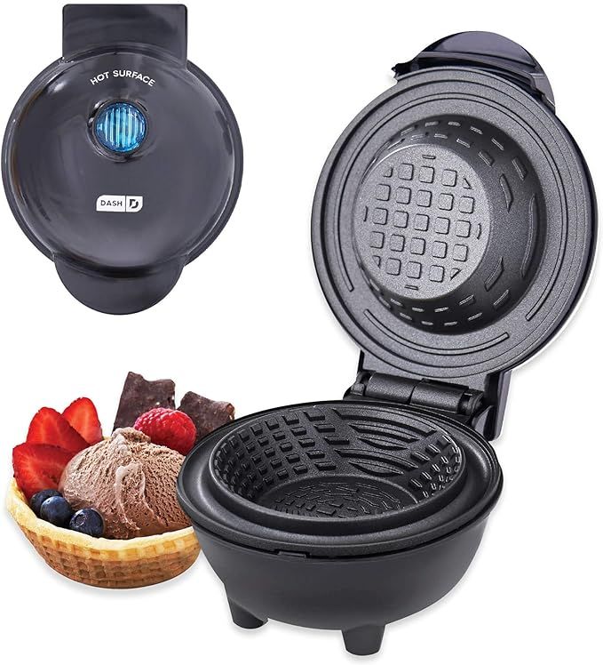 Dash Mini Waffle Bowl Maker for Breakfast Burrito Bowls, Ice Cream and Other Sweet Deserts, Recip... | Amazon (US)
