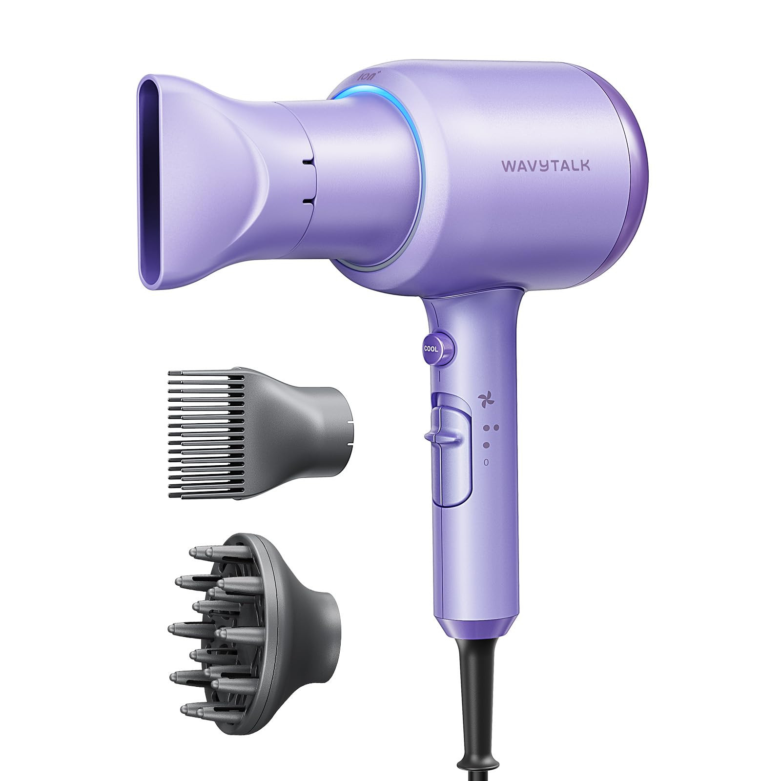 Wavytalk Blow Dryer with Diffuser, Blown Away Ionic Hair Dryer for Curly Hair with Comb, 1875W Fa... | Amazon (US)