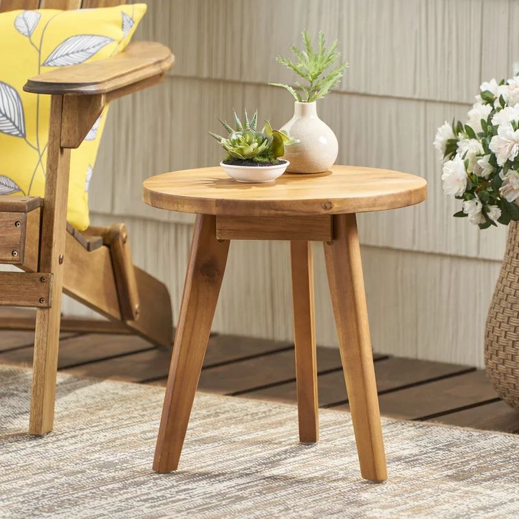 Humphries 16'' Tall Solid Wood 3 Legs End Table | Wayfair North America