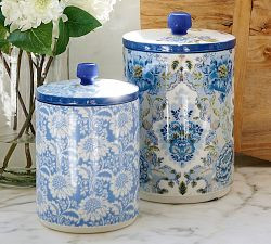 Kravet Arboretum Stoneware Cookie Jars | Pottery Barn (US)