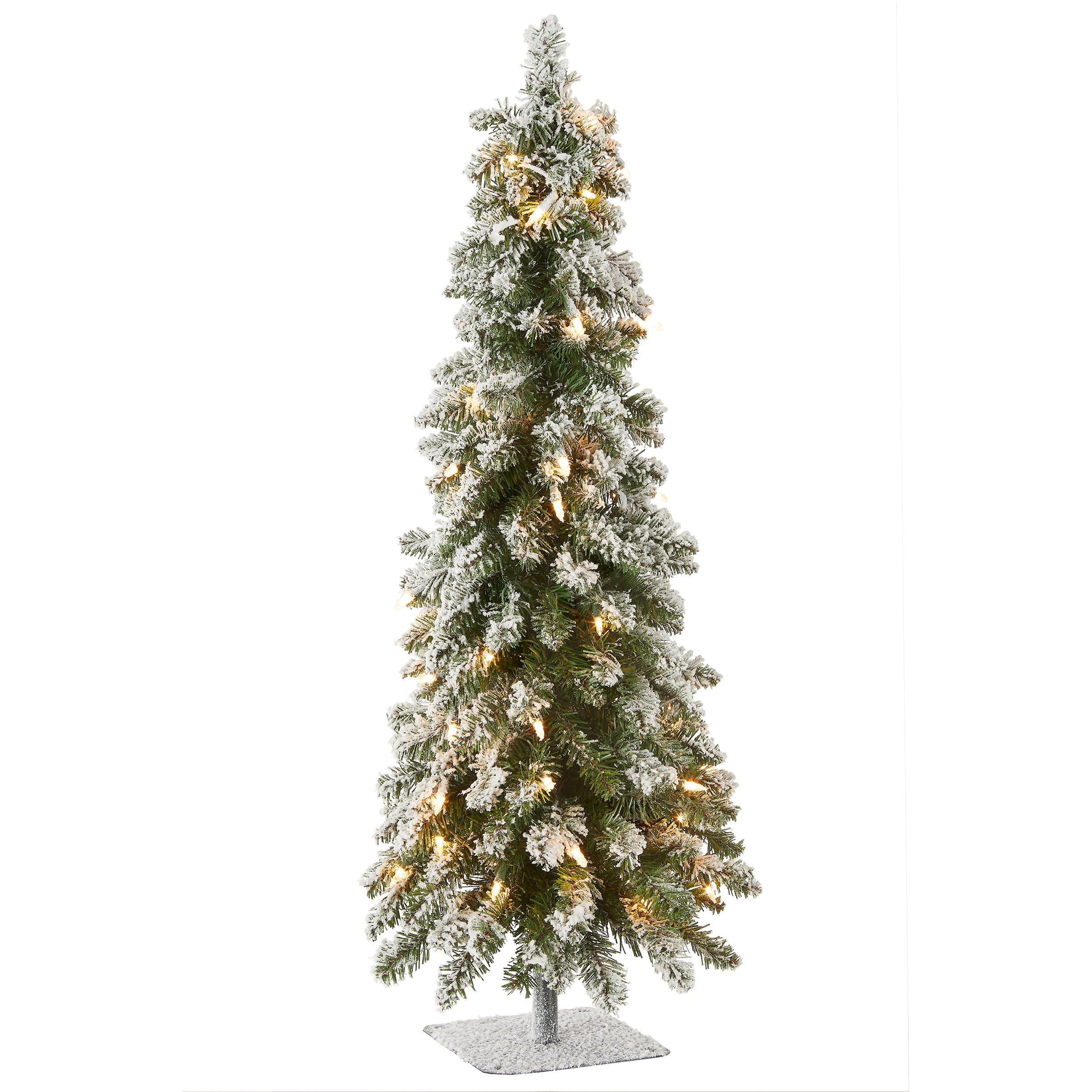 National Tree Company 3 ft Pre-Lit Flocked Downswept Forestree Mini Artificial Christmas Tree,50 ... | Amazon (US)