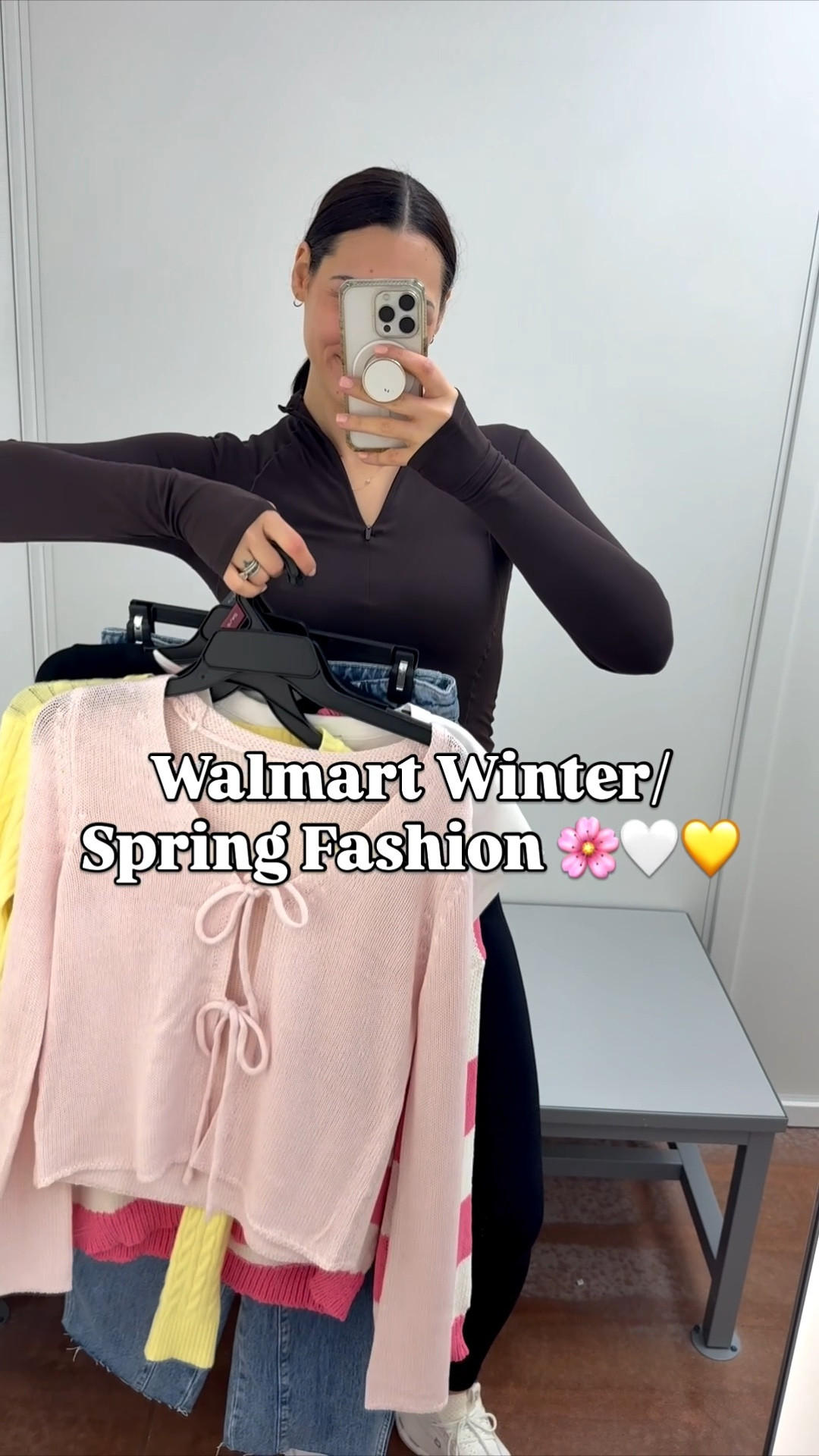 Walmart Winter/Spring Fashion 🌸🤍💛

Sizing info: 5’6 for reference 
Pink striped sweater medium 
Jeans size 2
Black top size XS
Yellow sweater size medium 
Pink knit tie top size medium 


#LTKSeasonal #LTKFindsUnder50 #LTKFindsUnder100