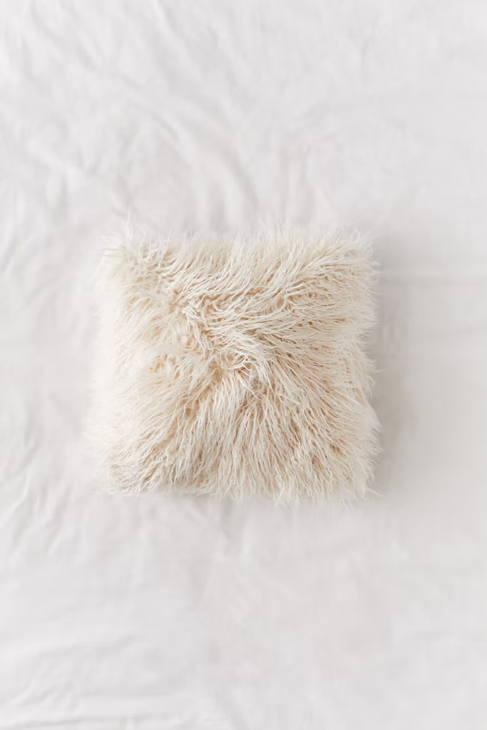 Mila Faux Fur Throw Pillow | Urban Outfitters (US and RoW)