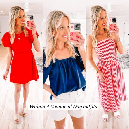 Walmart Memorial Day outfit ideas! 

Midi dress / white shorts / classic style / puff sleeve dress 

#LTKFindsUnder50 #LTKFindsUnder100