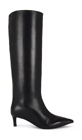 Kiki Kitten Heel Boot in Black Leather | Revolve Clothing (Global)