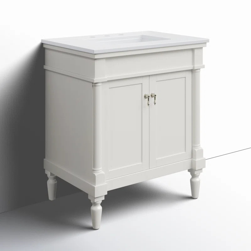 Torilynn 30'' Single Bathroom Vanity with Engineered Marble Top | Wayfair North America