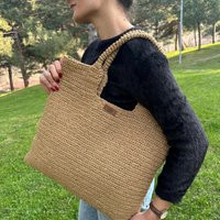 Handmade Raffia Beach Tote Bag Island Boho Chic Wicker Purse | Etsy (US)