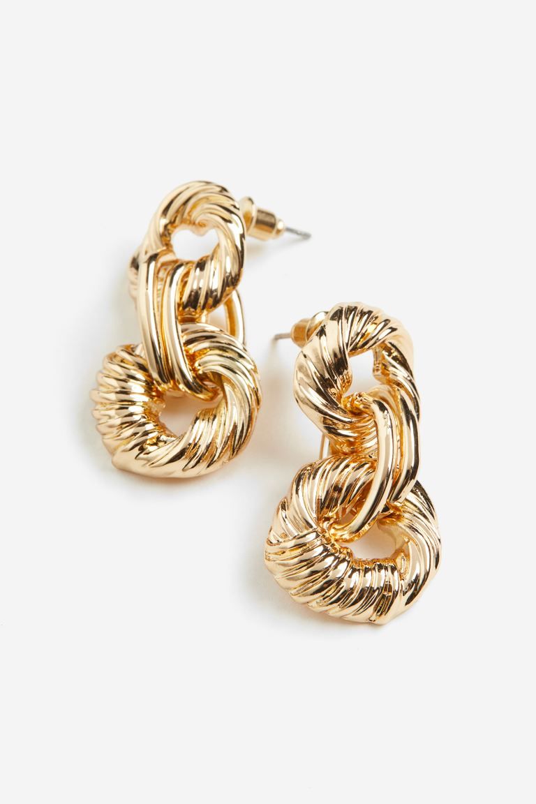 Earrings with Ring Pendants - Gold-colored - Ladies | H&M US | H&M (US + CA)