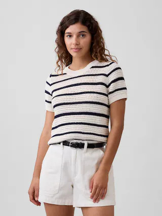 Relaxed Crochet Top | Gap Factory