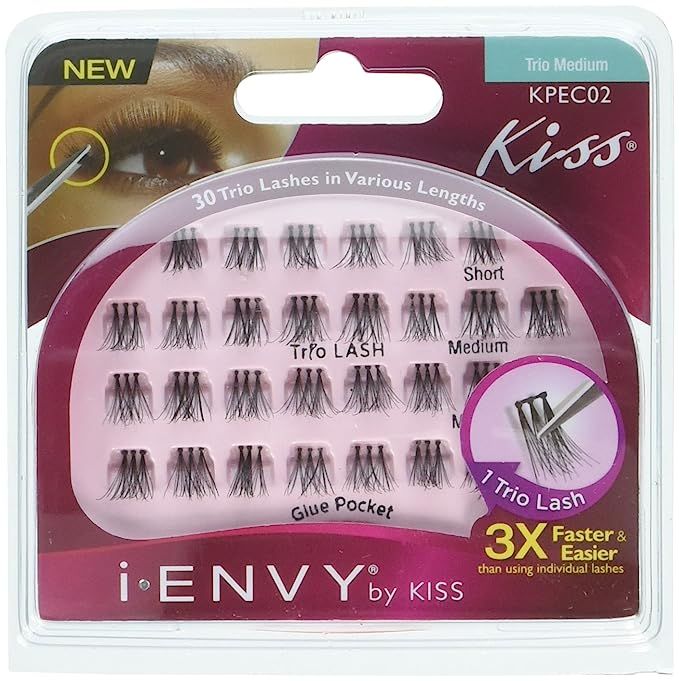 Kiss I Envy Trio Medium 30 Trio Lashes (3 Pack) | Amazon (US)