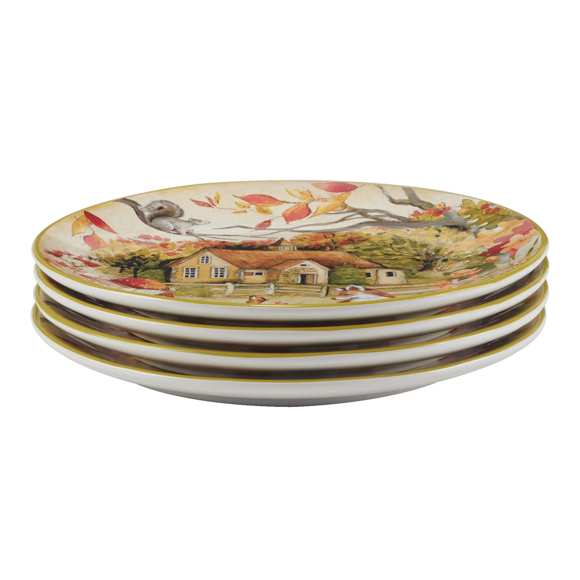 Woodland Critters Set of 4 Dinner Plates | Wayfair North America
