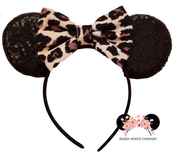 Animal kingdom Ears, Animal Kingdom Minnie Ears, Leopard print Minnie mouse ears, cheetah Mickey ear | Etsy (US)
