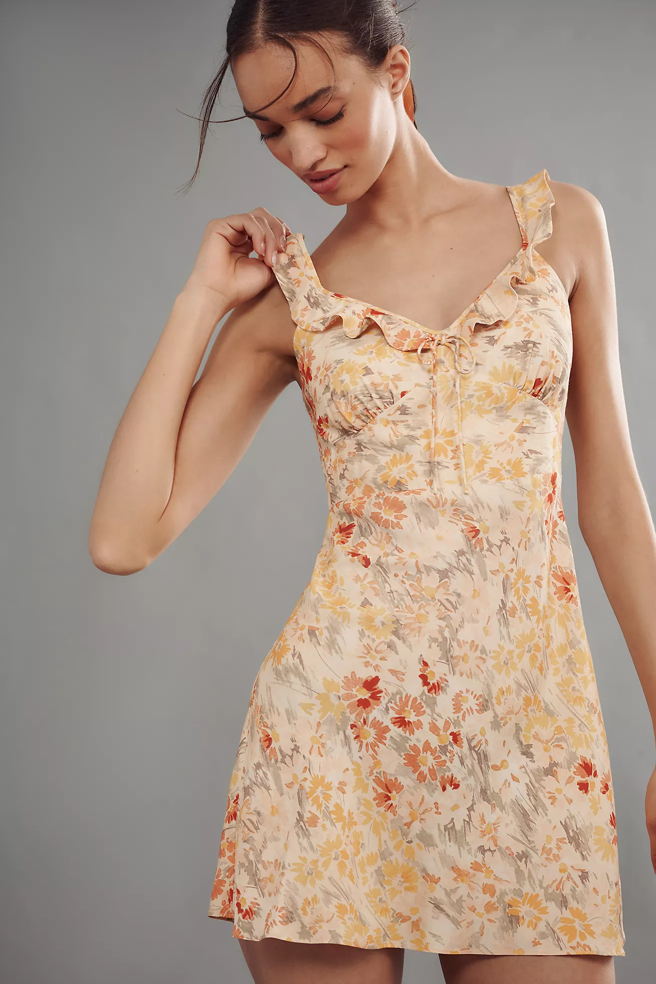 Faithfull Sleeveless Ruffle Mini Dress | Anthropologie (US)