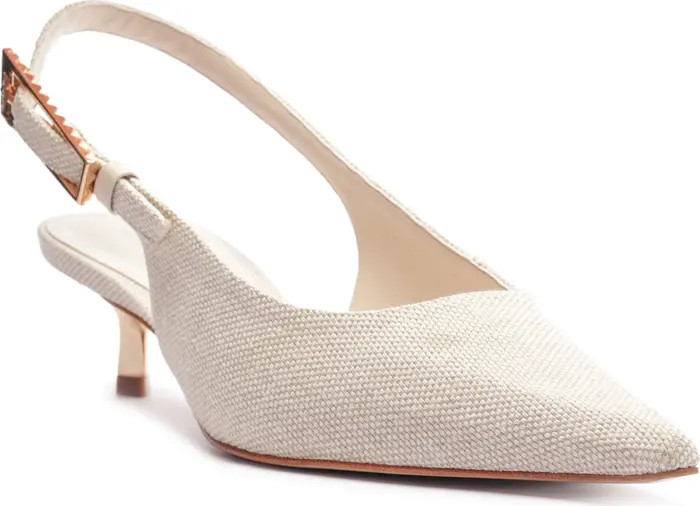 Ciara Pointed Toe Slingback Kitten Heel Pump (Women) | Nordstrom