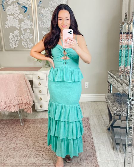 This sundress / maxi dress from red dress boutique would be perfect for spring and summer! Also perfect for vacation / beach vacation outfit. I actually cut the bottom layer off the dress to fit my 5’1 frame!   

#LTKunder50 #LTKcurves #LTKSeasonal