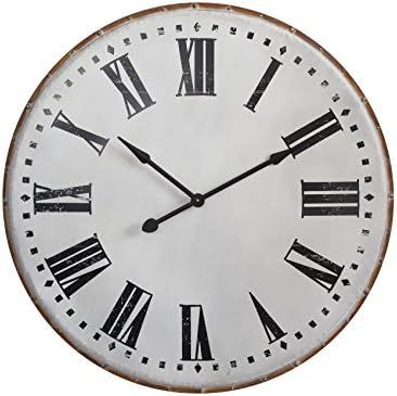 Creative Co-op White Classic Round Metal Wall Clock | Amazon (US)