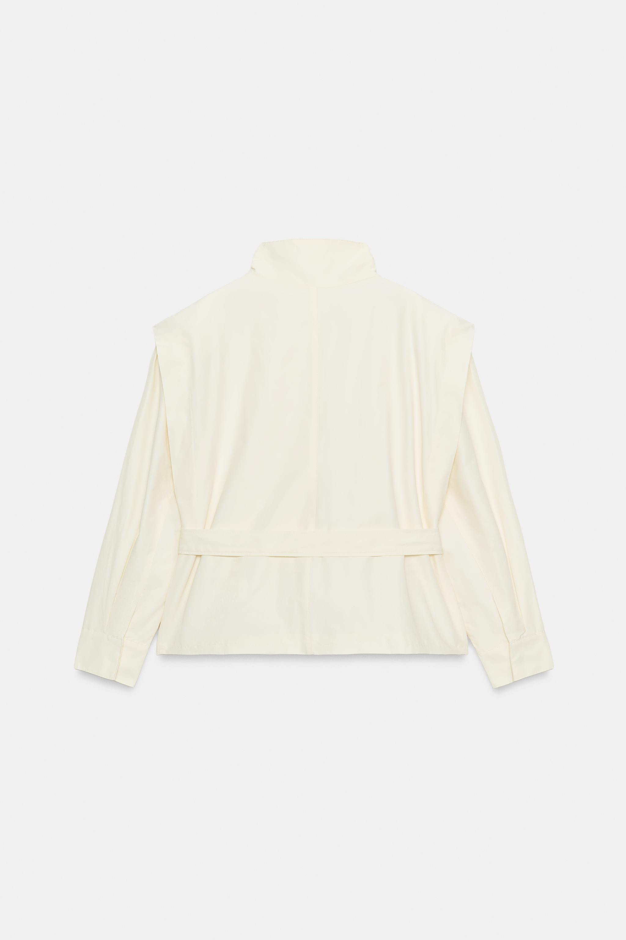 HIGH NECK BELTED JACKET | Zara UK