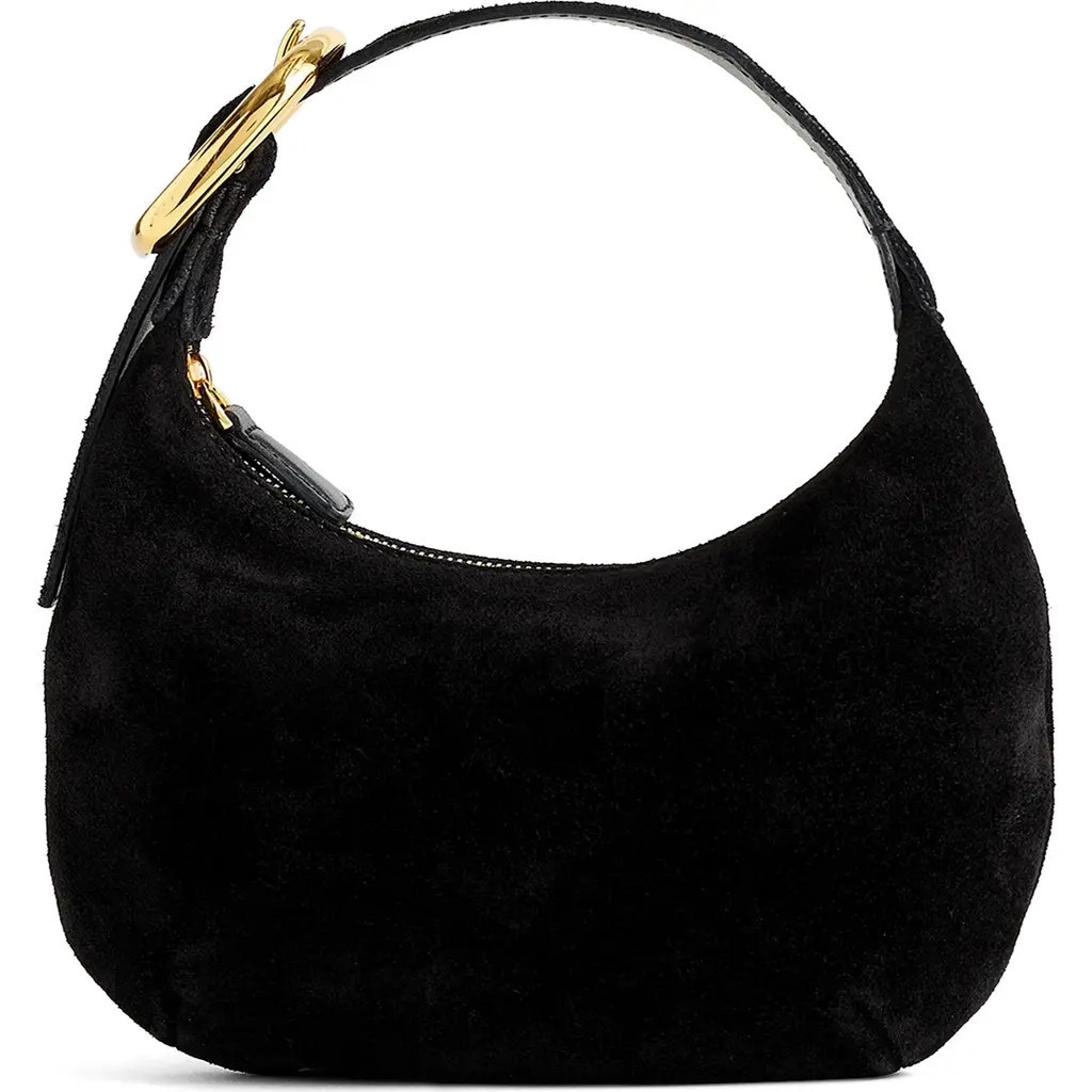 Madewell The Mini Oiled Suede Bag in True Black at Nordstrom Rack | Nordstrom Rack