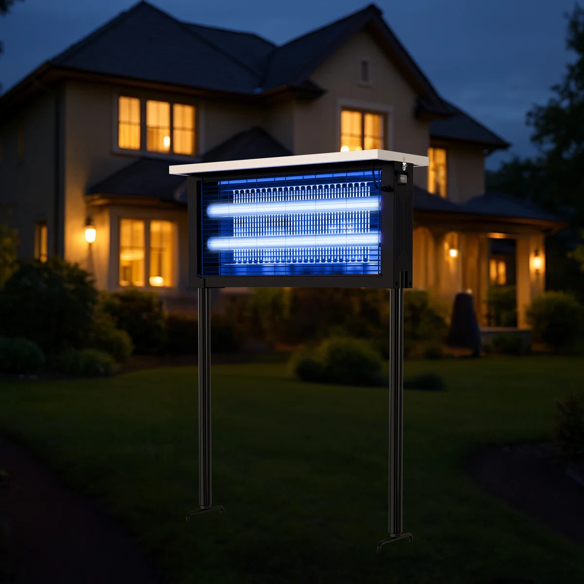 Solar Mosquito Killer Lamp With Solar Panel Outdoor Use Rechargeable Fly Zapper | Wayfair North America
