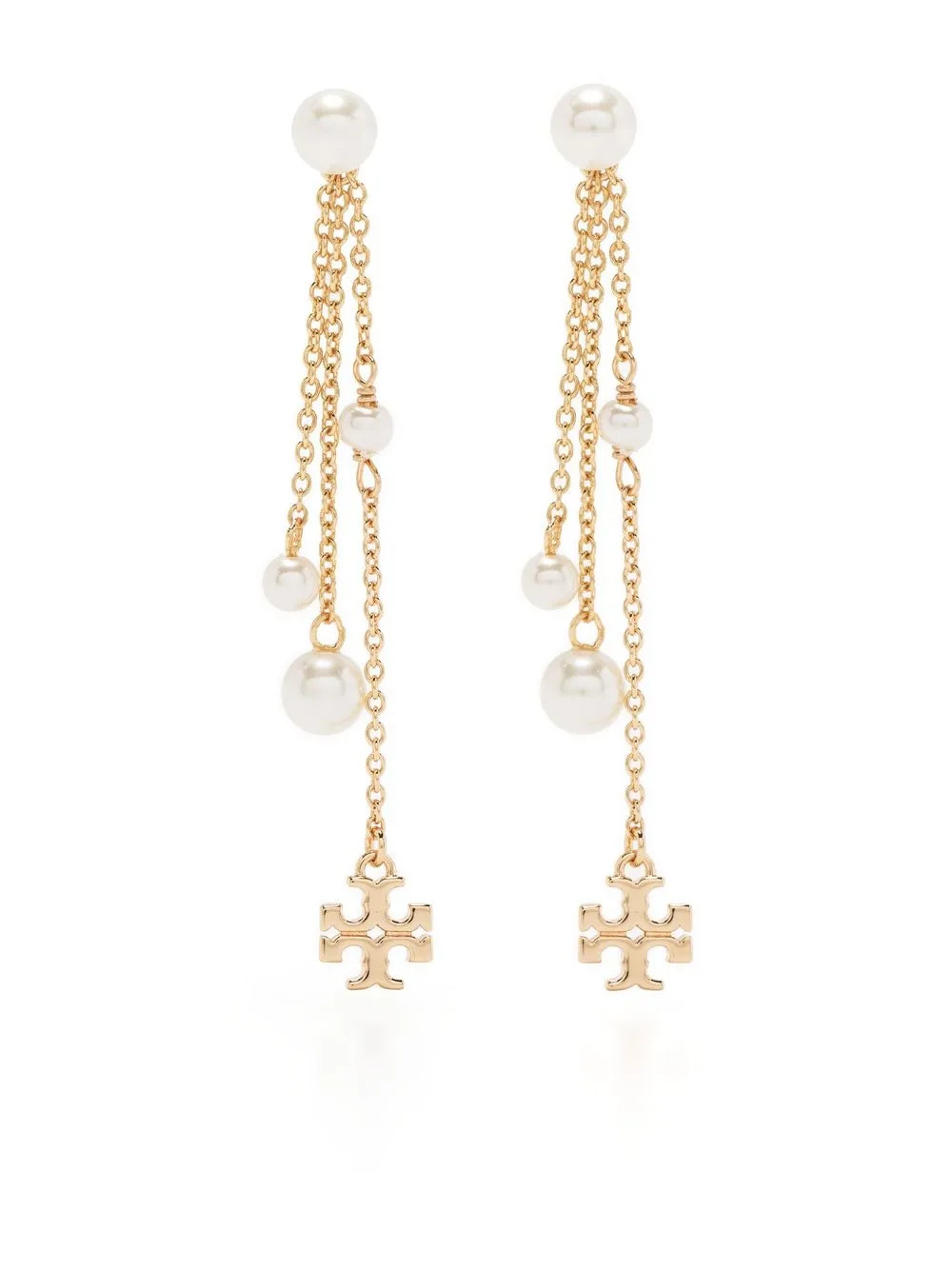 Tory Burch LONG KIRA PEARL DROP EARRING - Farfetch | Farfetch (CN)