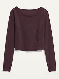 PowerSoft Long-Sleeve Cropped Performance Top for Women | Old Navy (US)