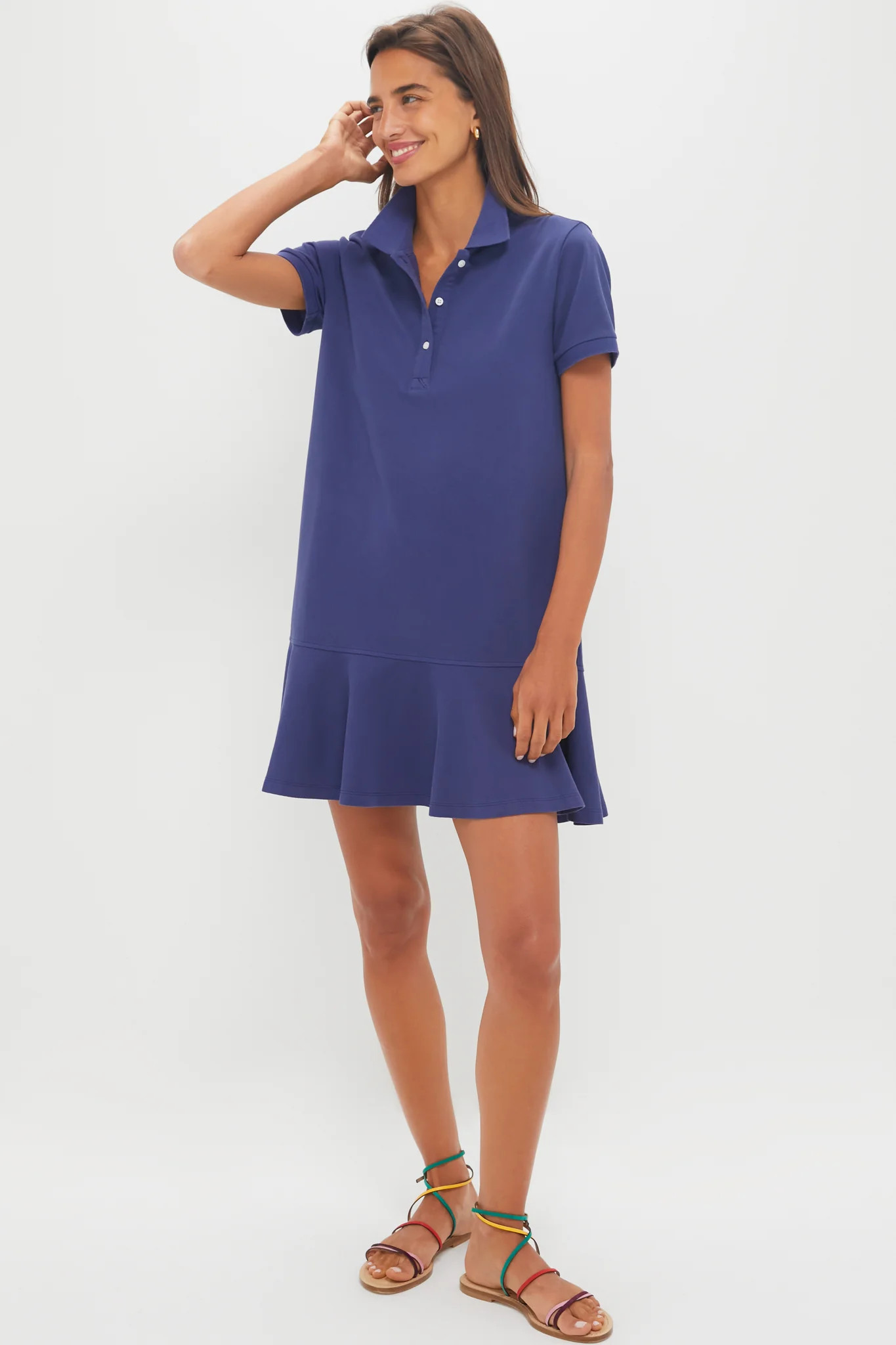 Navy Pique May Polo Dress | Tuckernuck (US)