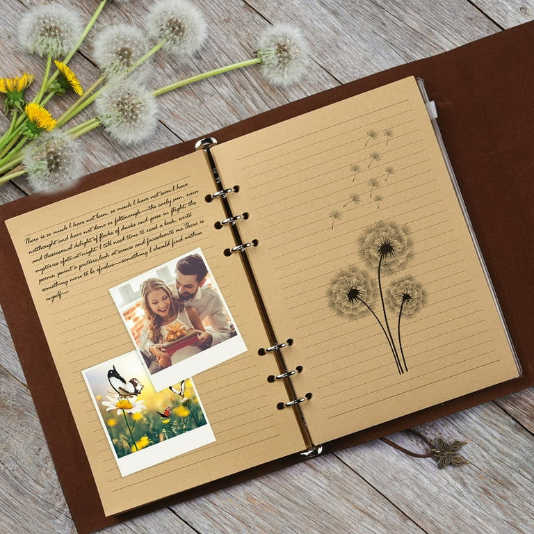 Leather Journal Notebook, Refillable Writing Journal Diary Planner for Women, A5 Size (6.3 x 9.3 ... | Walmart (US)