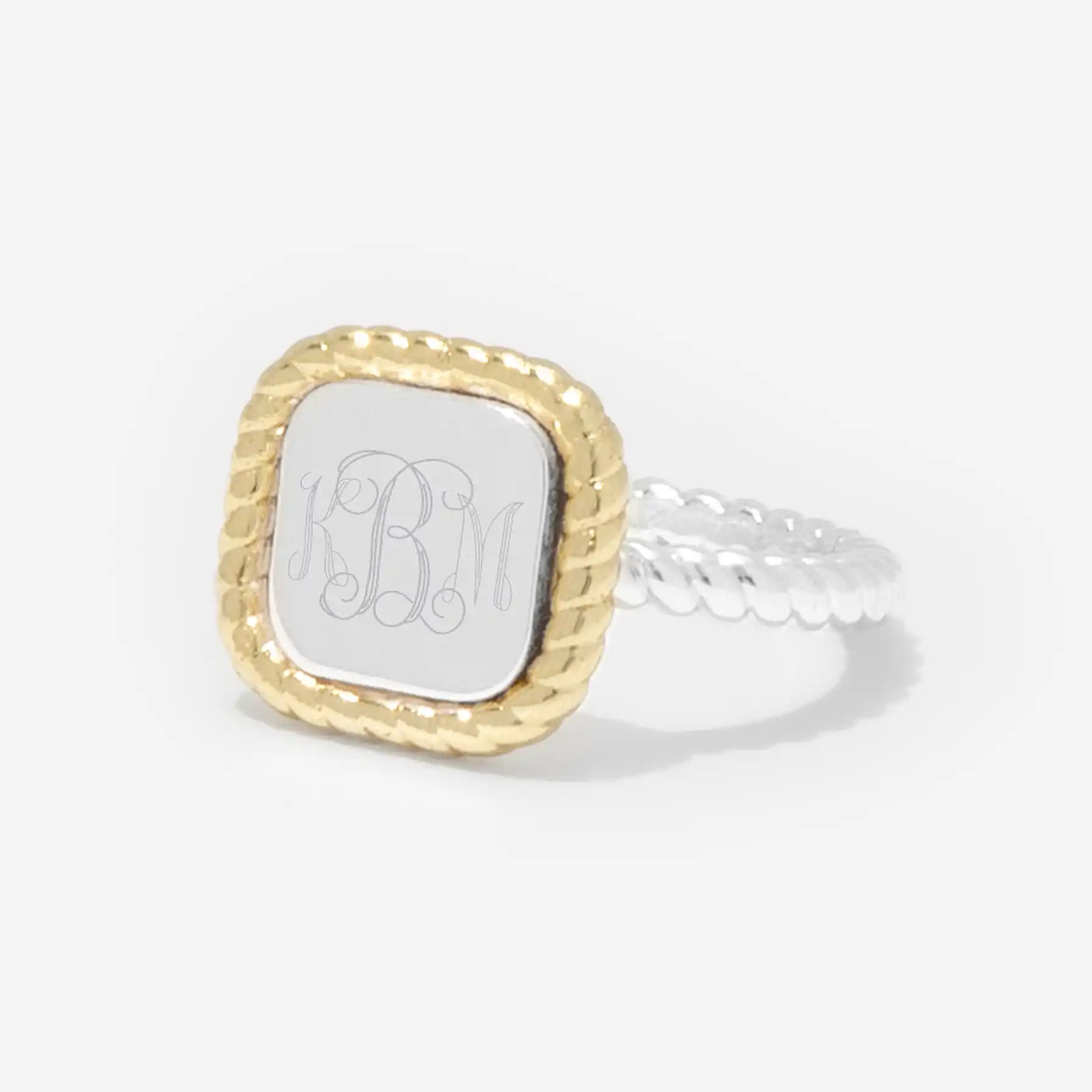 Monogrammed Cable Ring | Marleylilly