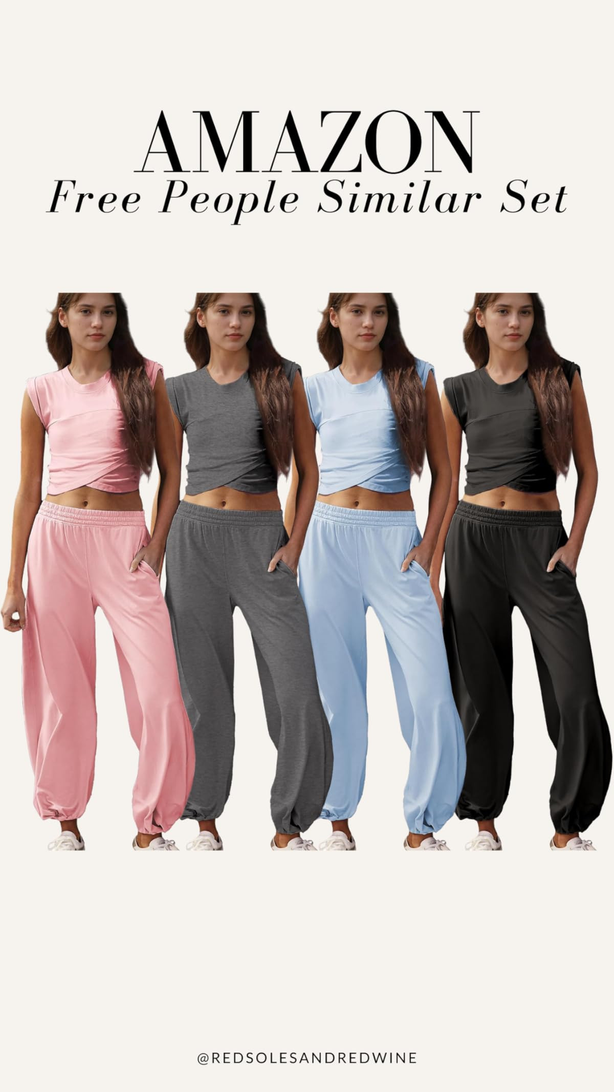 Hixiaohe Womens Fashion 2 Piece Outfits Crop Tops Wide Leg Pants Tracksuit Lounge Set Workout Set... | Amazon (US)