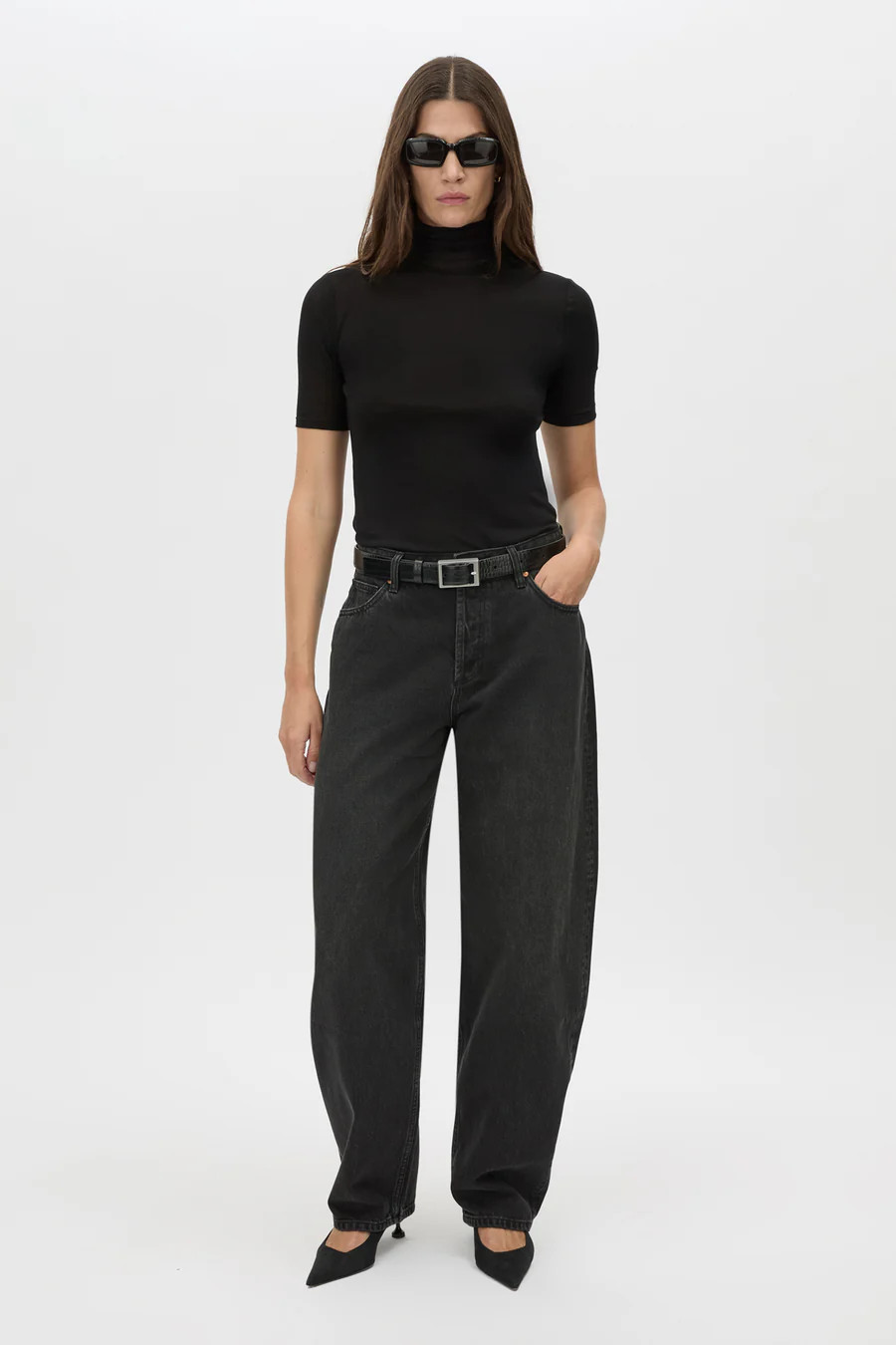 Dakota Elbow Sleeve Top in Black - CAMILLA AND MARC® C&M | CAMILLA AND MARC (ANZ)