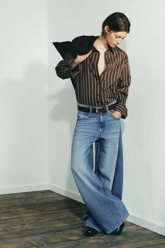 TRF OVERSIZE MID-RISE JEANS | Zara UK