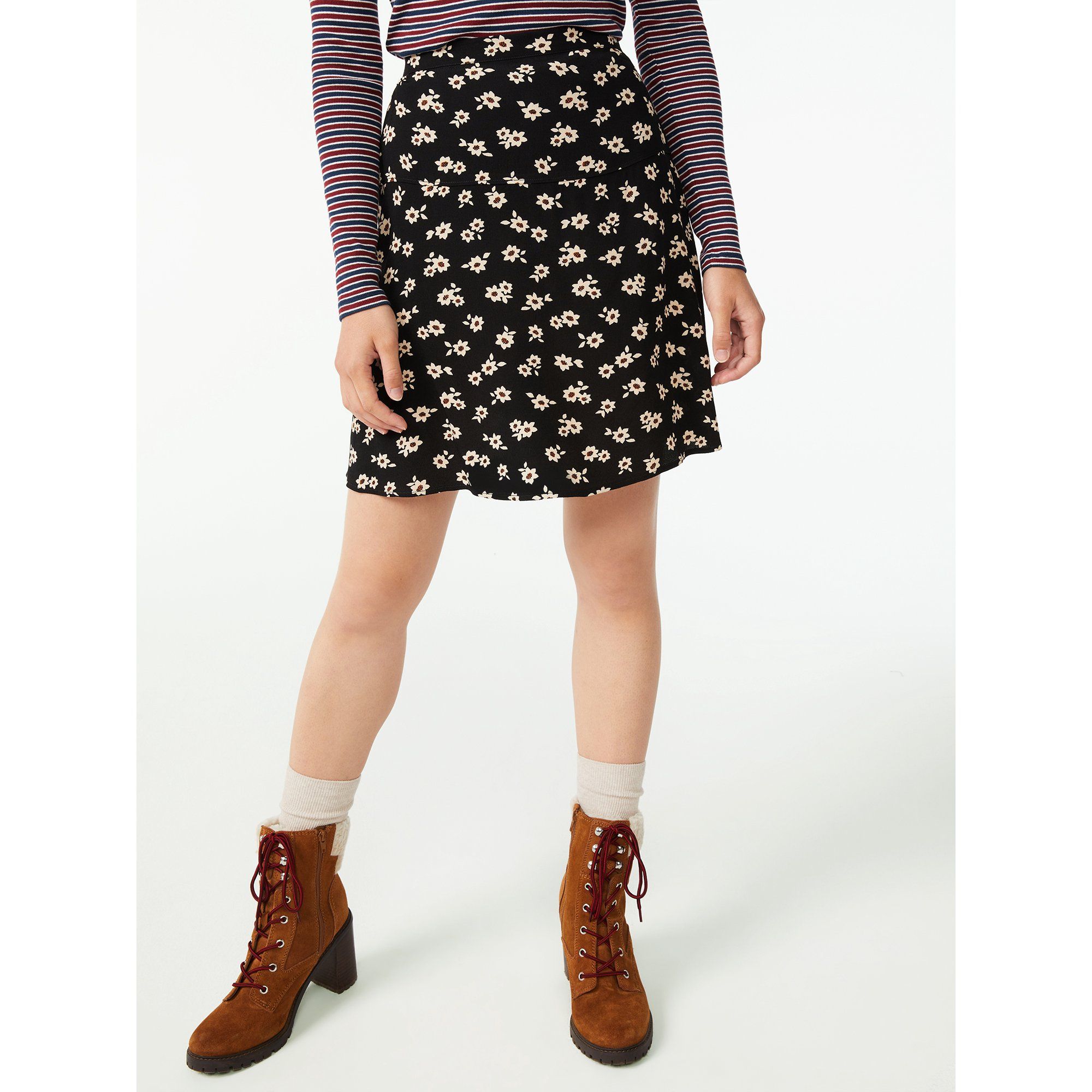 Free Assembly Women's Flutter Mini Skirt | Walmart (US)