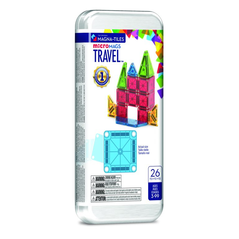 MAGNA-TILES microMAGS Travel Magnetic Construction Set, The Original Magnetic Building Brand, 26 ... | Walmart (US)