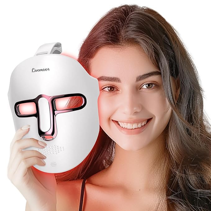 Blue Red Light Therapy Mask for Face, 7-1 Colors LED Facial Skin Care Mask, Led Face Mask Light T... | Amazon (US)