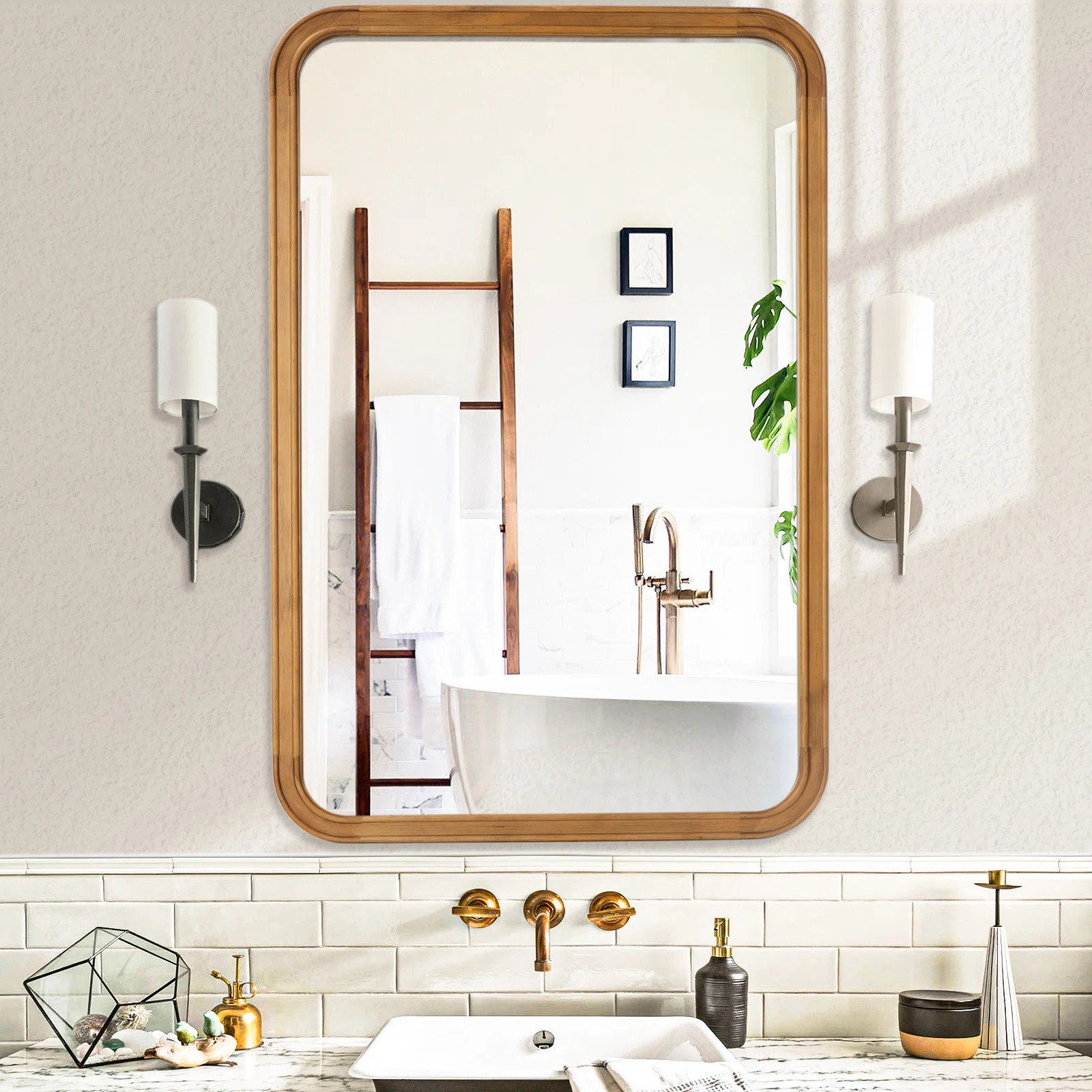 Reppond Solid Wood Rectangle Mirror | Wayfair North America