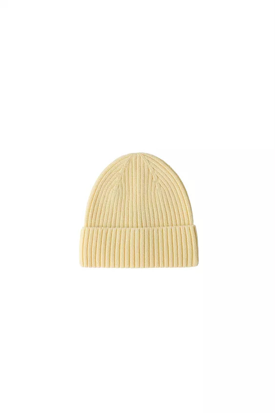 Knit beanie with a turn-up brim. | Zara UK