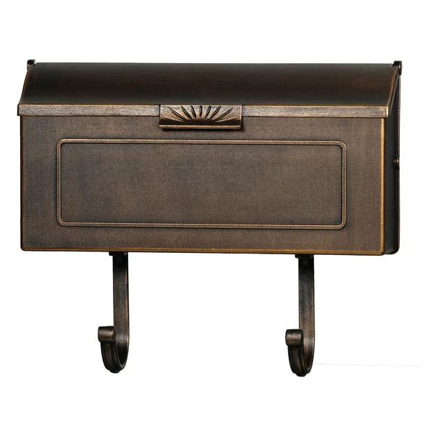 Classic Cast Aluminum Wall Mount Mailbox, Antique Bronze - Walmart.com | Walmart (US)