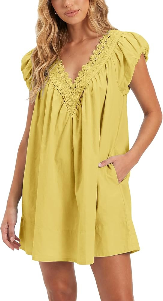 Shy Velvet 2026 Summer Women\u2019s Boho Tunic Dress Oversized Flowy Cover Up Beach Vacation Dres... | Amazon (US)