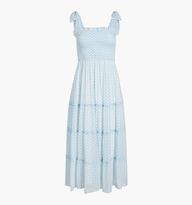 The Ribbon Ellie Nap Dress - Powder Blue Baroque Shell Georgette | Hill House Home