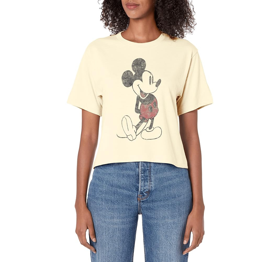 Disney Mickey & Friends Mickey Mouse Vintage Portrait Women's Crop Top | Amazon (US)