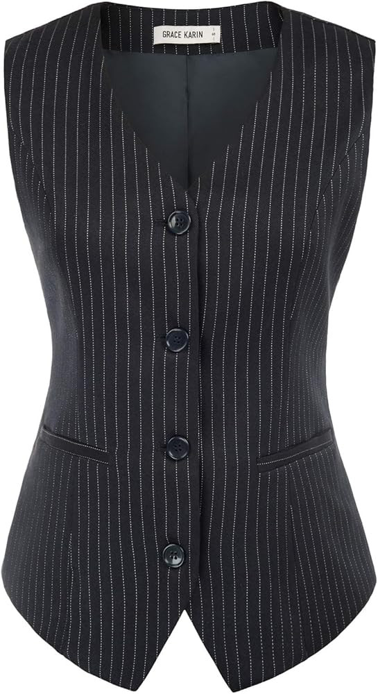 GRACE KARIN Womens Waistcoat Vest Vintage Steampunk Dress Jacquard Jacket | Amazon (US)