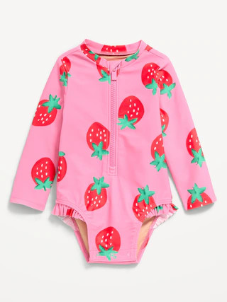 Long-Sleeve Rashguard Swim One-Piece for Baby | Old Navy (US)