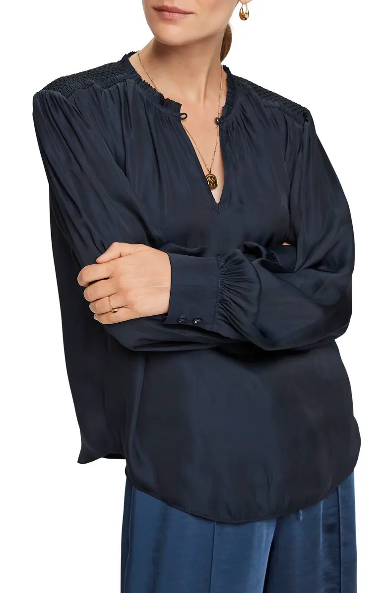 Smock Shoulder Satin Top | Nordstrom