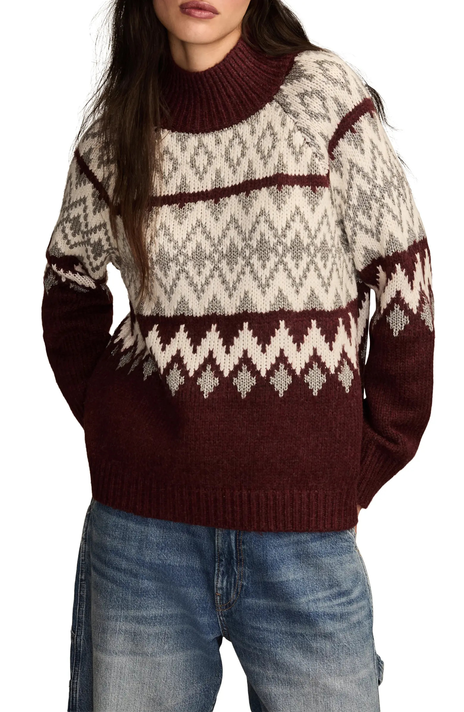 Fair Isle Mock Neck Sweater | Nordstrom