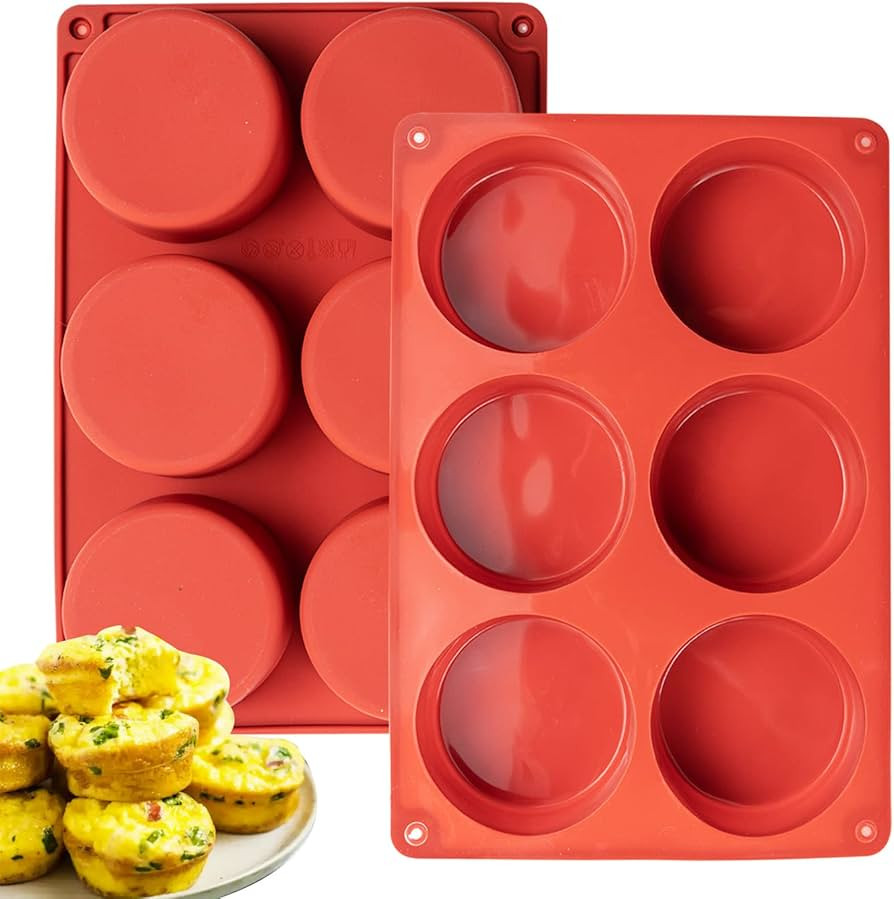Silicone Egg Molds Frittata Pan, 2 Pack Starbuc Egg Bites Molds Deep 3 Inch Dash Silicone Egg Cup... | Amazon (US)