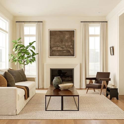 nuLOOM 6x9 Elfriede Jute & Cotton Hand Woven Area Rug, Natural, Solid Rustic Farmhouse Style, Wea... | Amazon (US)