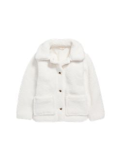 Cozy Sherpa Button-Front Jacket for Girls | Old Navy (US)