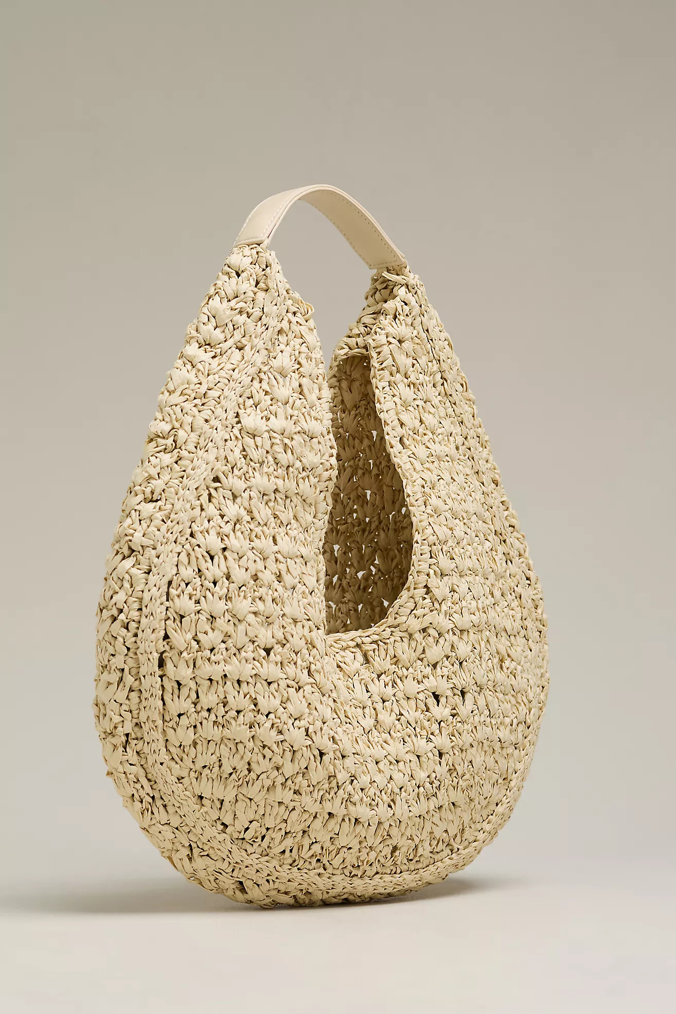 By Anthropologie Large Raffia Slouchy U-Shaped Bag | Anthropologie (US)