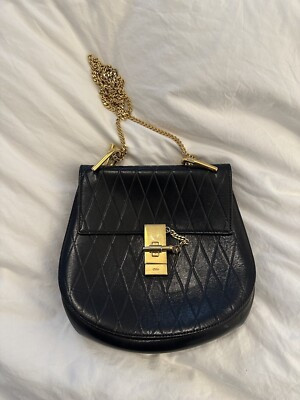 chloe drew bag calf skin color black diamond embossed  | eBay | eBay US